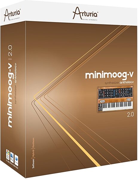 open zoom image for Arturia Minimoog V Software Synth (Macintosh and Windows), Box - Front