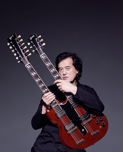 open zoom image for Gibson Custom Historic Jimmy Page 1275 Vintage Original Spec Double Neck Electric Guitar (with Case), Page Photo by Ross Halfin