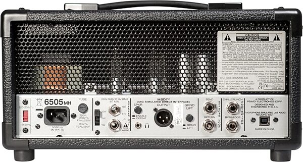 open zoom image for Peavey 6505 MH Mini Guitar Amplifier Head (20 Watts), Black, Action Position Back