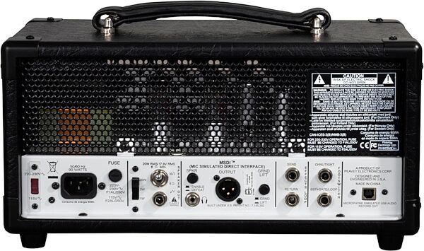 open zoom image for Peavey Invective.MH Guitar Amplifier Head (20 Watts), Black, Main Back