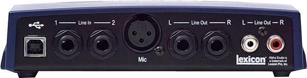 open zoom image for Lexicon Alpha Desktop Recording Studio USB Audio Interface, Rear