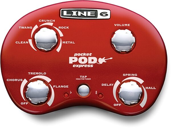 open zoom image for Line 6 Pocket POD Express Guitar Amp Modeling Processor, Top