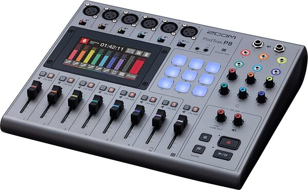 open zoom image for Zoom PodTrak P8 Podcast Recorder and Mixer, Open Box (Like New), Action Position Front