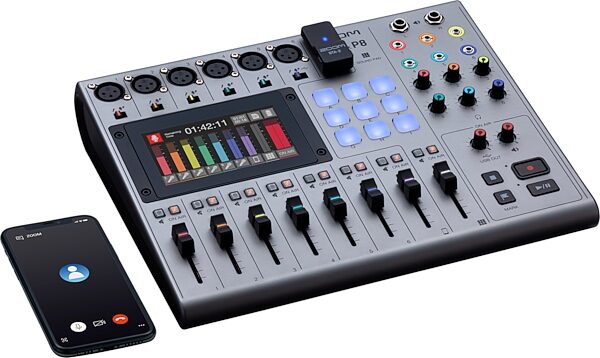 open zoom image for Zoom PodTrak P8 Podcast Recorder and Mixer, Open Box (Like New), Action Position Front