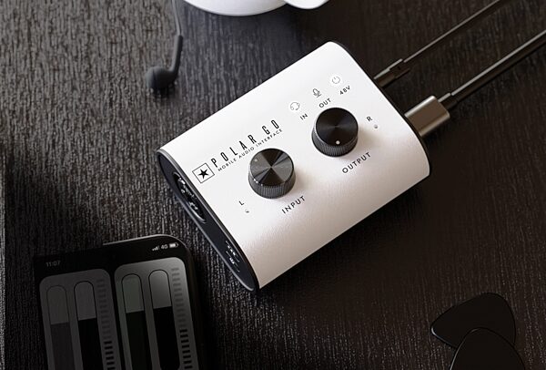 open zoom image for Blackstar Polar Go 2-Channel USB Audio Interface with Built-in Microphones, New, Action Position Back