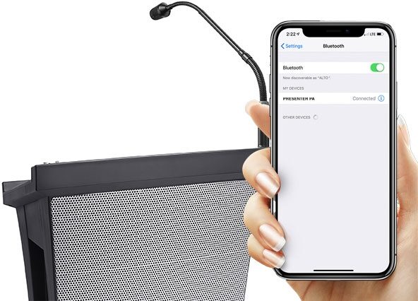 open zoom image for Alto Professional Presenter PA Portable Podium System with Rechargeable Battery, Bluetooth Pairing