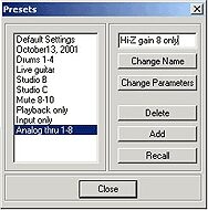 open zoom image for Aardvark Direct Pro Q10 PCI Audio Interface with Cubase LE (Macintosh and Windows), Software - Presets