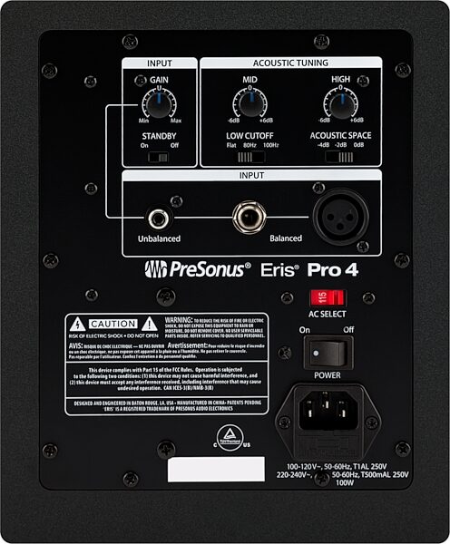 open zoom image for PreSonus Eris Pro 4 Active Coaxial Studio Monitor, Single Speaker, Action Position Back
