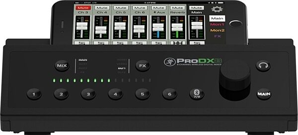 open zoom image for Mackie ProDX8 Wireless Digital Mixer, 8-Channel, Front 2
