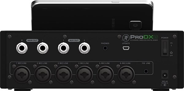 open zoom image for Mackie ProDX8 Wireless Digital Mixer, 8-Channel, Rear