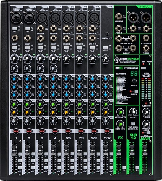 open zoom image for Mackie ProFX12v3 Professional USB Mixer, 12-Channel, New, Action Position Back