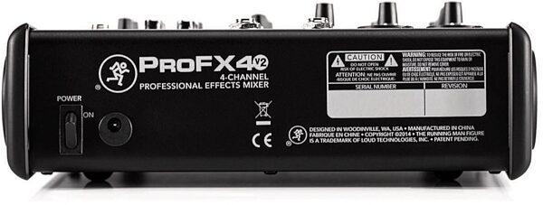 open zoom image for Mackie ProFX4 v2 Mixer with FX, 4-Channel, Rear