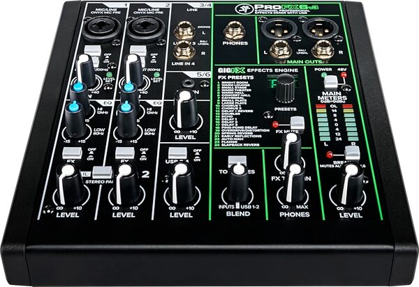 open zoom image for Mackie ProFX6v3 Professional USB Mixer, 6-Channel, New, Action Position Back