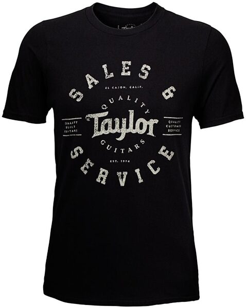 open zoom image for Taylor Mens Black Shop T-Shirt, Small, In Use