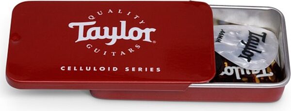 open zoom image for Taylor Celluloid Pick Tin, New, Action Position Back