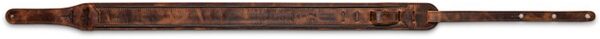 open zoom image for Taylor Fountain 2.5" Leather Guitar Strap, Brown, Action Position Back