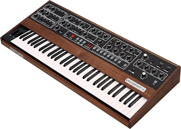 open zoom image for Sequential Prophet-5 Analog Synthesizer Keyboard, New, Action Position Back