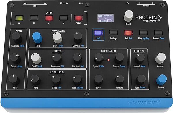 open zoom image for Waldorf Protein Desktop Wavetable Synthesizer, New, Main
