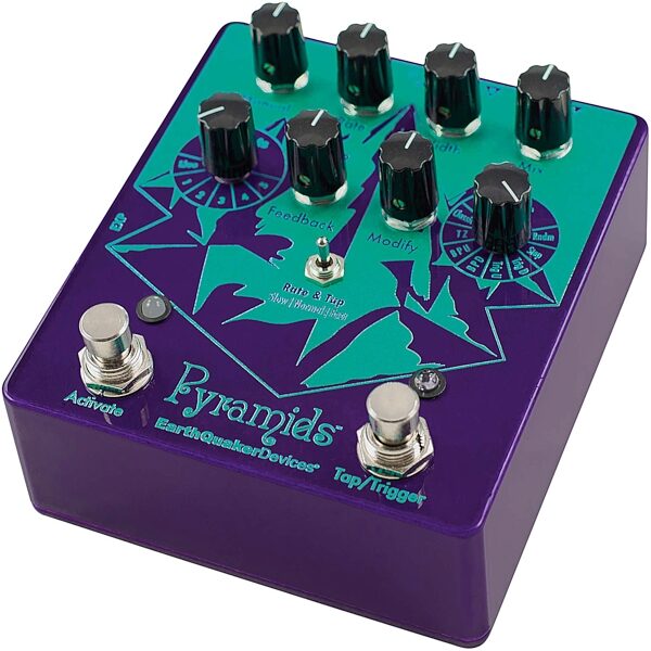 open zoom image for EarthQuaker Devices Pyramids Stereo Flanger Pedal, New, Action Position Back