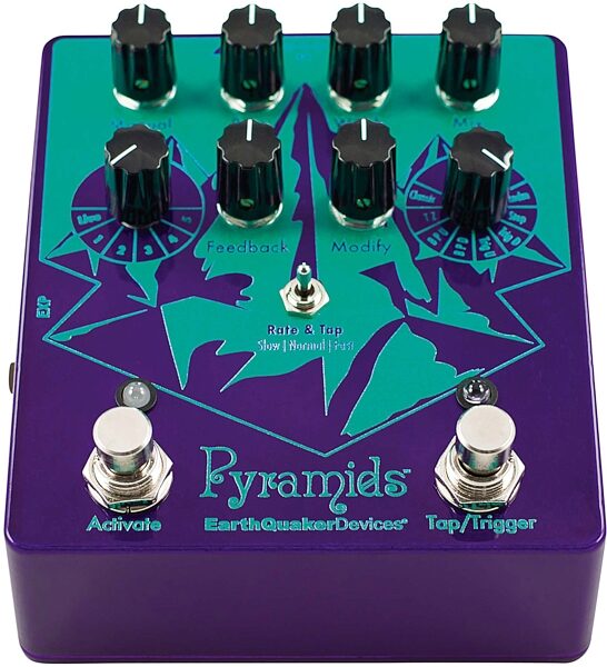 open zoom image for EarthQuaker Devices Pyramids Stereo Flanger Pedal, New, Action Position Back