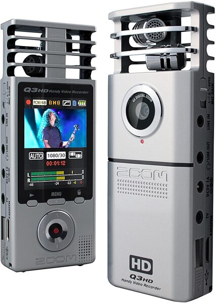 open zoom image for Zoom Q3HD Handy Video Recorder, Front and Back