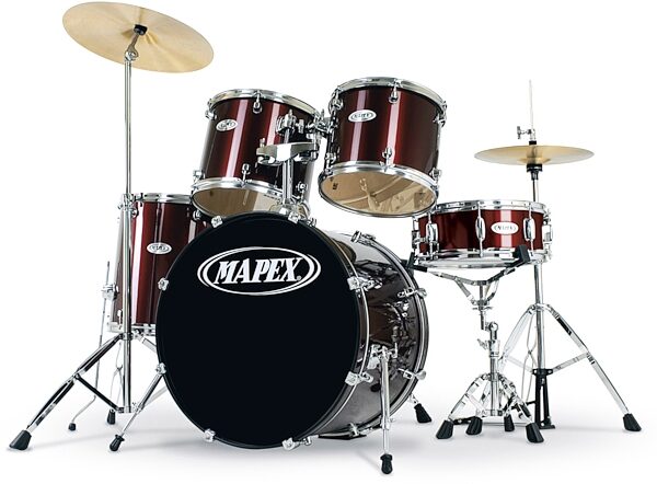open zoom image for Mapex Q5254TA Q Series 5-Piece Drum Kit, Wine Red