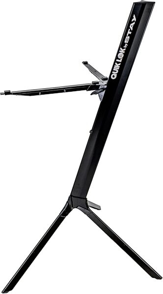 open zoom image for Quik Lok by Stay Slim 1-Tier Keyboard Stand, Black, Action Position Back