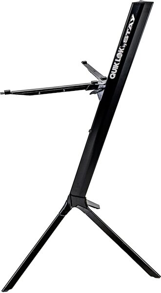 open zoom image for Quik Lok by Stay Slim 1-Tier Keyboard Stand, Black, Action Position Back