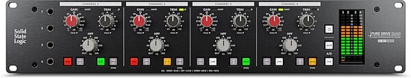 open zoom image for Solid State Logic SSL Pure Drive Quad 4-Channel Microphone Preamplifier, New, Action Position Back