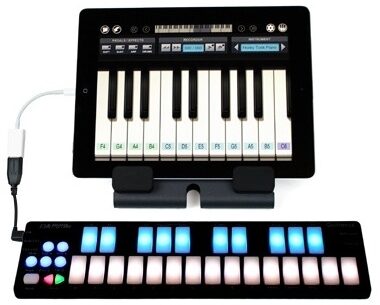 open zoom image for Keith McMillen Instruments QuNexus Smart Sensor Keyboard Controller, In Use with Optional iPad