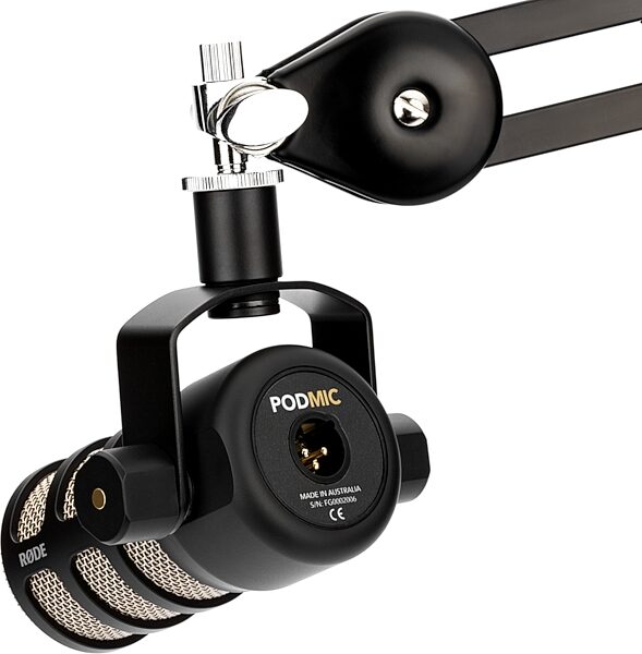open zoom image for Rode PodMic Cardioid Dynamic Podcast Microphone, Black, Action Position Back