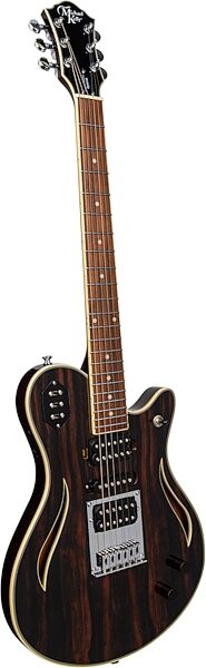 open zoom image for Michael Kelly Custom Collection Special Electric Guitar, Striped Ebony, Action Position Back