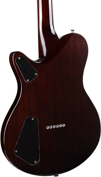 open zoom image for Michael Kelly Custom Collection Special Electric Guitar, Striped Ebony, Action Position Back