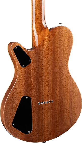 open zoom image for Michael Kelly Custom Collection Special Electric Guitar, Quilt Orange, Action Position Back