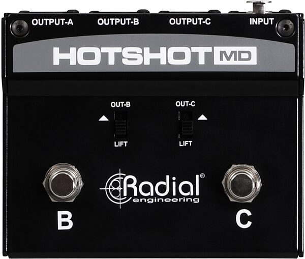 open zoom image for Radial HotShot MD Dynamic Microphone Switcher, New, Action Position Back