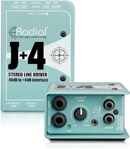 open zoom image for Radial Engineering JPlus4 Active Line Driver, New, Action Position Back