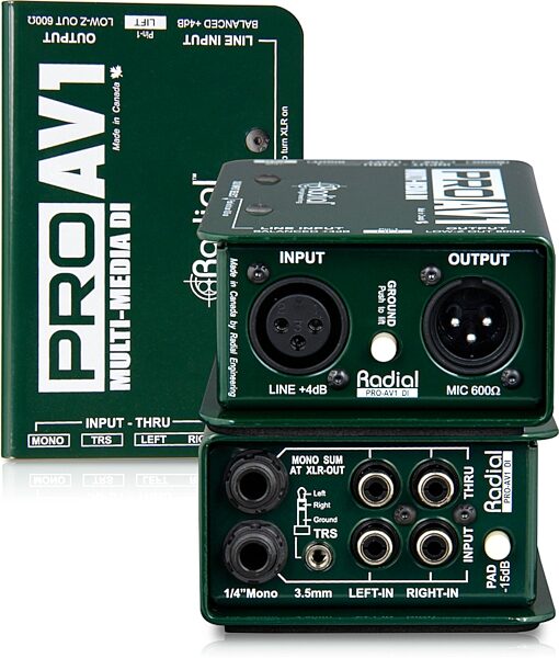open zoom image for Radial Engineering ProAV1 Passive DI for AV, New, Action Position Back