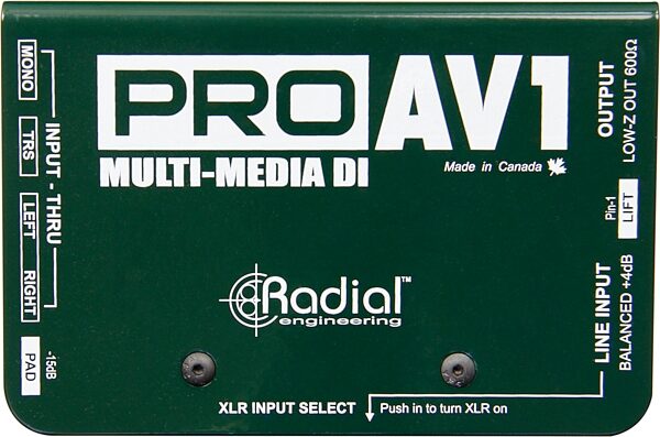open zoom image for Radial Engineering ProAV1 Passive DI for AV, New, Action Position Back
