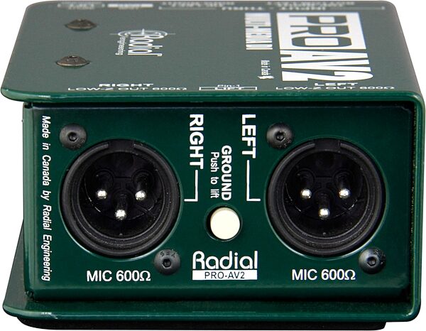 open zoom image for Radial ProAV2 Multi-Media DI 2-Channel Passive Direct Box, New, Action Position Back