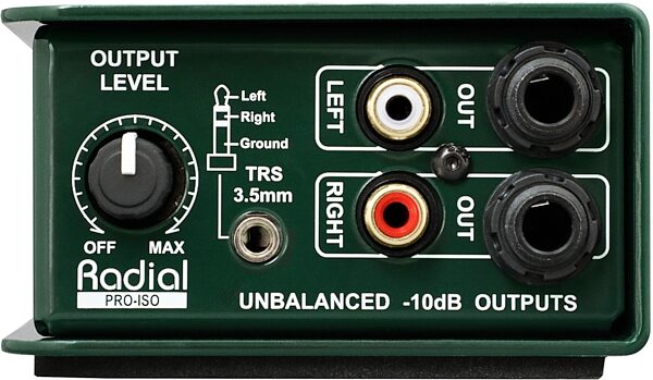 open zoom image for Radial Engineering ProISO Passive Stereo Line Converter, New, Action Position Back