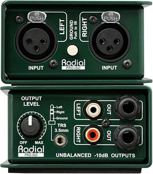 open zoom image for Radial Engineering ProISO Passive Stereo Line Converter, New, Action Position Back