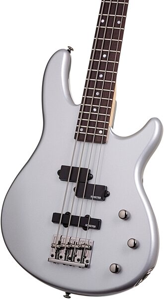 open zoom image for Schecter Raiden Deluxe-4 Electric Bass, Metallic Silver - Body