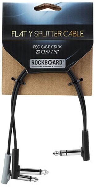 open zoom image for RockBoard Flat Y-Splitter Patch Cable, 20 centimeter, Action Position Back