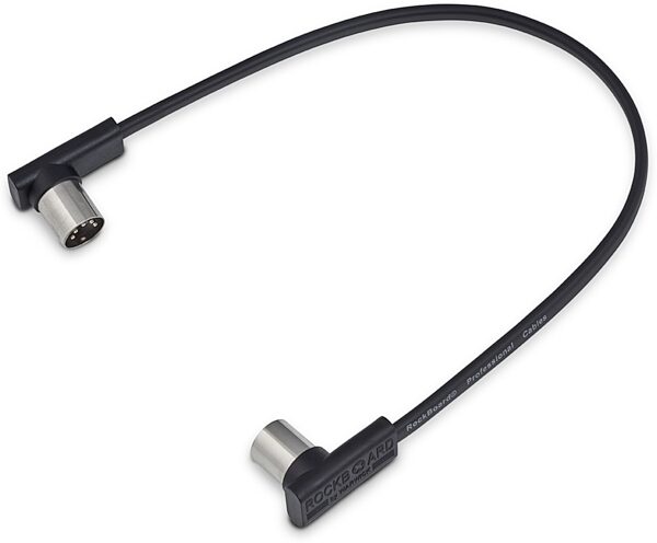 open zoom image for RockBoard Flat Right Angle MIDI Cable, 11.81 inch / 30 cm, Action Position Front