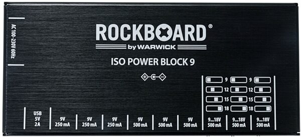 open zoom image for RockBoard ISO Power Block 9 IEC Isolated Multi-Power Supply, New, Action Position Back
