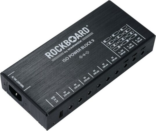 open zoom image for RockBoard ISO Power Block 9 IEC Isolated Multi-Power Supply, New, Action Position Back