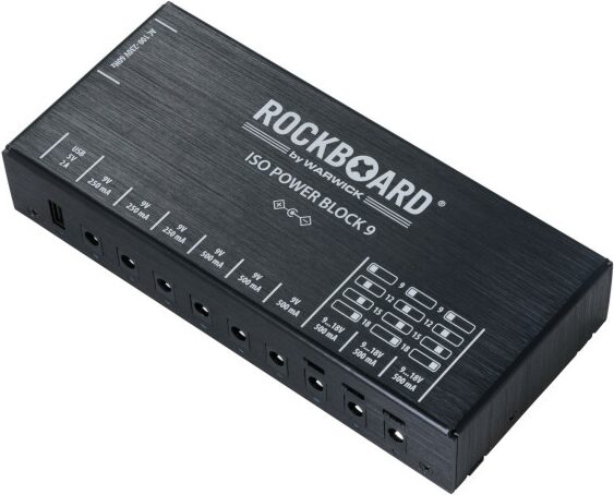 open zoom image for RockBoard ISO Power Block 9 IEC Isolated Multi-Power Supply, New, Action Position Back