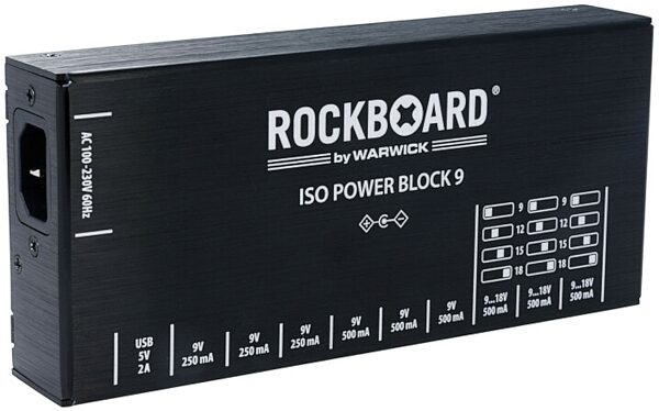 open zoom image for RockBoard ISO Power Block 9 IEC Isolated Multi-Power Supply, New, Action Position Back