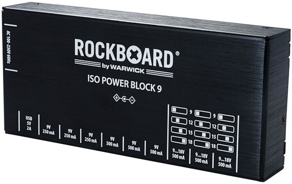 open zoom image for RockBoard ISO Power Block 9 IEC Isolated Multi-Power Supply, New, Action Position Back