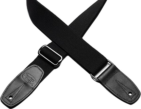 open zoom image for Reunion Blues Merino Wool Guitar Strap, Black, RBS-29, Action Position Back